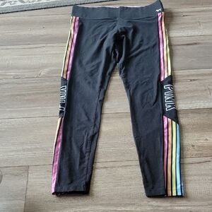 NEW PRICE: PINK Victoria's Secret Black and Pink Athletic Leggings